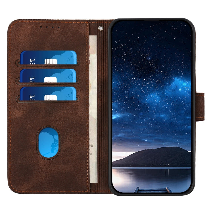 For Google Pixel 9 Pro XL YX0080 Grid Butterfly Embossed Pattern Flip Leather Phone Case with Lanyard(Coffee) - Google Cases by PMC TechLife | Online Shopping South Africa | PMC TechLife | Buy Now Pay Later Mobicred