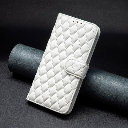 For Redmi K70 Ultra Diamond Lattice Wallet Flip Leather Phone Case(White) - Xiaomi Cases by PMC Jewellery | Online Shopping South Africa | PMC Jewellery | Buy Now Pay Later Mobicred