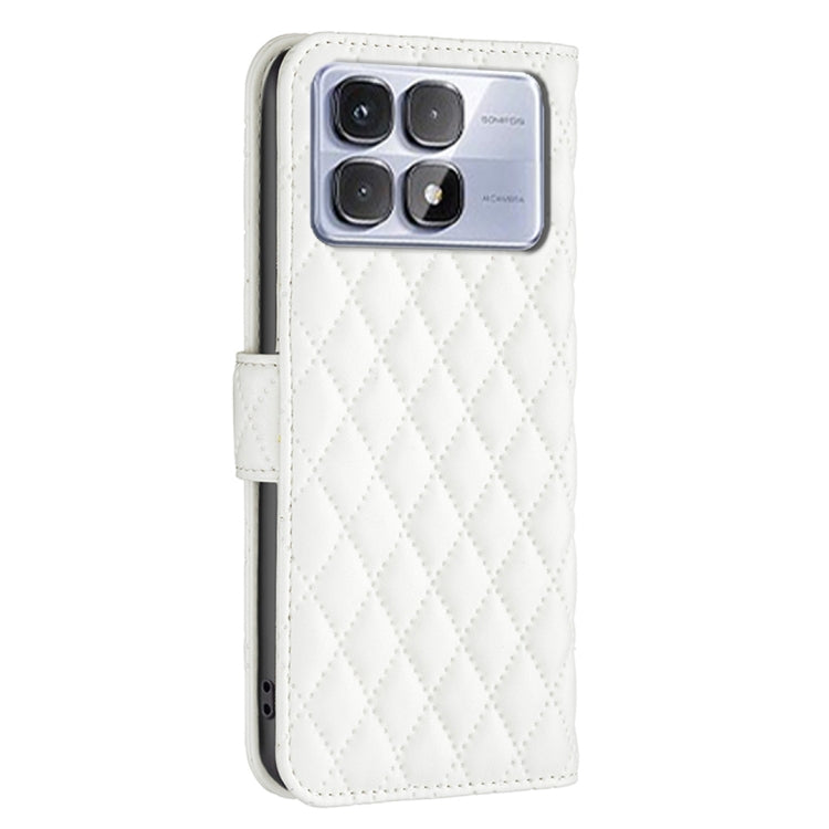 For Redmi K70 Ultra Diamond Lattice Wallet Flip Leather Phone Case(White) - Xiaomi Cases by PMC Jewellery | Online Shopping South Africa | PMC Jewellery | Buy Now Pay Later Mobicred