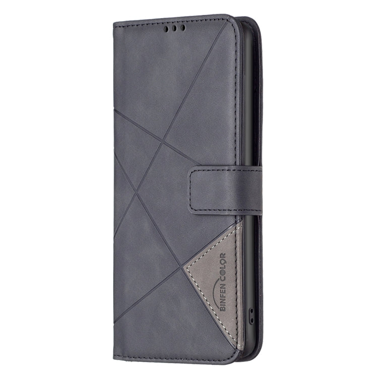 For Redmi K70 Ultra Magnetic Buckle Rhombus Texture Leather Phone Case(Black) - Xiaomi Cases by PMC Jewellery | Online Shopping South Africa | PMC Jewellery | Buy Now Pay Later Mobicred