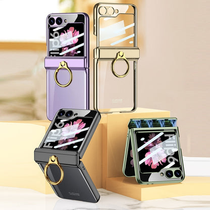 For Samsung Galaxy Z Flip6 GKK Integrated  Magnetic Folding Phantom Rotary Phone Case with Ring Holder(Champagne Gold) - Galaxy Z Flip6 5G Cases by GKK | Online Shopping South Africa | PMC Jewellery | Buy Now Pay Later Mobicred