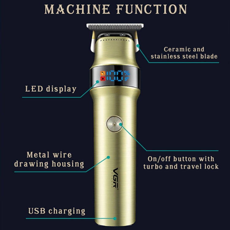VGR V-991 5W USB Smart Digital Display Electric Hair Clipper - free shipping - PMC TechLife - Order now!