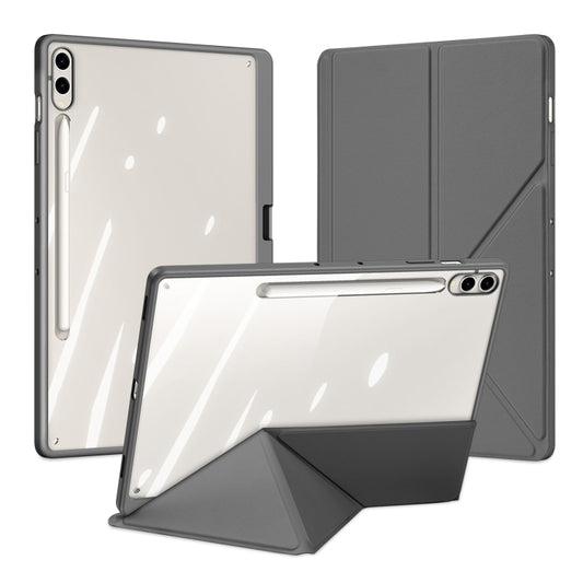 For Samsung Galaxy Tab S10+ DUX DUCIS Magi Series Smart Leather Tablet Case(Grey) - Other Galaxy Tab PC by DUX DUCIS | Online Shopping South Africa | PMC Jewellery | Buy Now Pay Later Mobicred