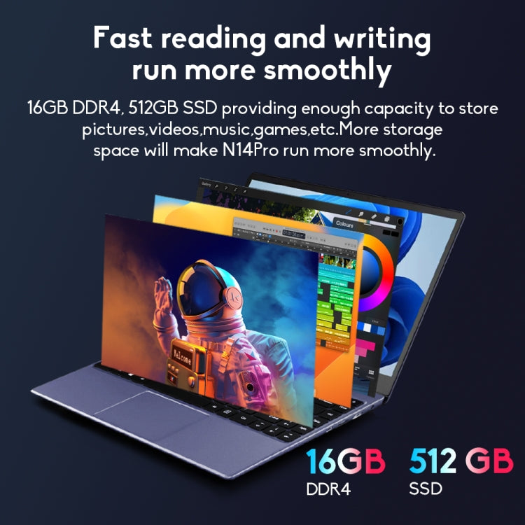 Ninkear N14 Pro 14.1 inch Laptop, 16GB+512GB, Windows 11 12th Intel Core i5-12450H 8 Core(US Plug) - Others by Ninkear | Online Shopping South Africa | PMC Jewellery | Buy Now Pay Later Mobicred