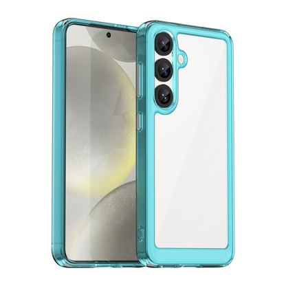 For Samsung Galaxy S25 5G Colorful Series Acrylic Hybrid TPU Phone Case(Transparent Blue) - Galaxy S25 5G Cases by PMC Jewellery | Online Shopping South Africa | PMC Jewellery | Buy Now Pay Later Mobicred