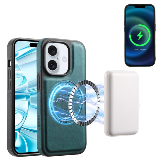 For iPhone 16 Denior A13 Skin Feel MagSafe Phone Case(Blue) - iPhone 16 Cases by Denior | Online Shopping South Africa | PMC Jewellery | Buy Now Pay Later Mobicred