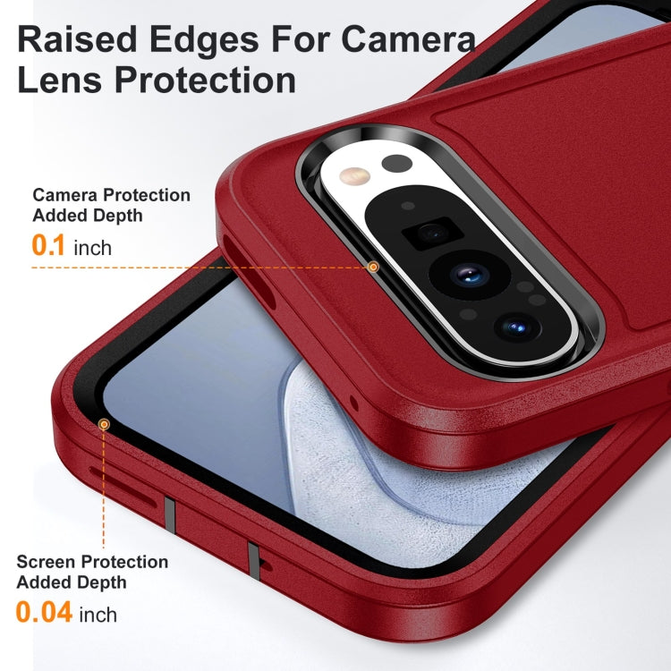 For Google Pixel 9 Pro Life Waterproof Rugged PC + Silicone Phone Case(Red + Black) - Google Cases by PMC Jewellery | Online Shopping South Africa | PMC Jewellery | Buy Now Pay Later Mobicred