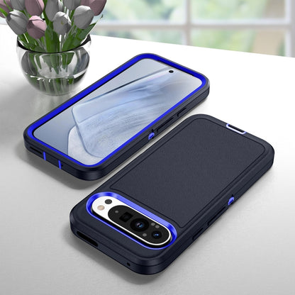 For Google Pixel 9 Pro Life Waterproof Rugged PC + Silicone Phone Case(Dark Blue + Royal Blue) - Google Cases by PMC Jewellery | Online Shopping South Africa | PMC Jewellery | Buy Now Pay Later Mobicred