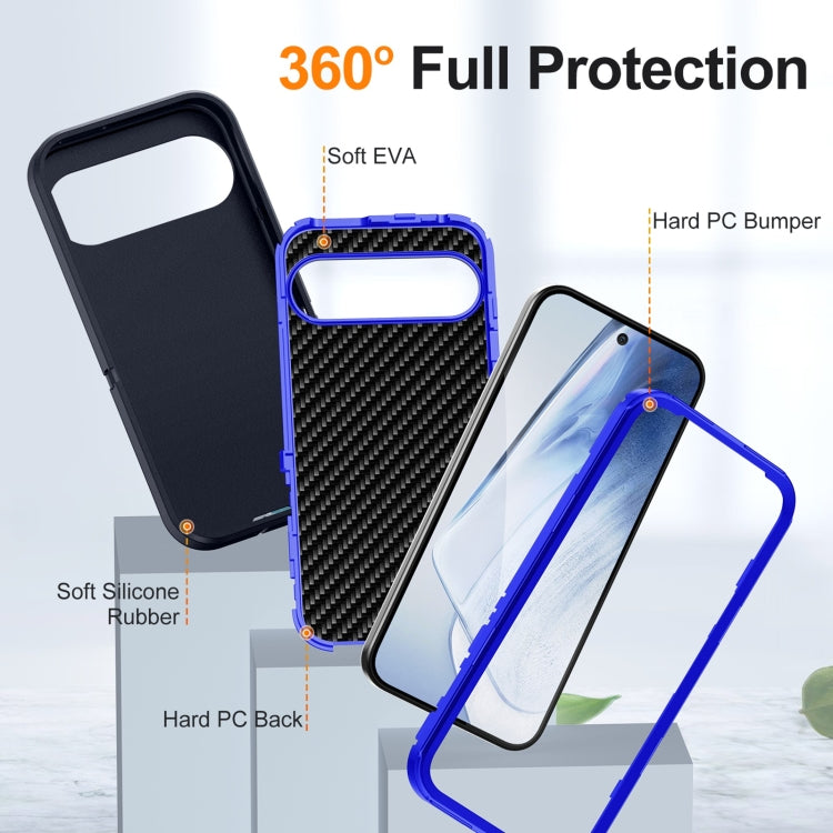 For Google Pixel 9 Life Waterproof Rugged PC + Silicone Phone Case(Dark Blue + Royal Blue) - Google Cases by PMC Jewellery | Online Shopping South Africa | PMC Jewellery | Buy Now Pay Later Mobicred