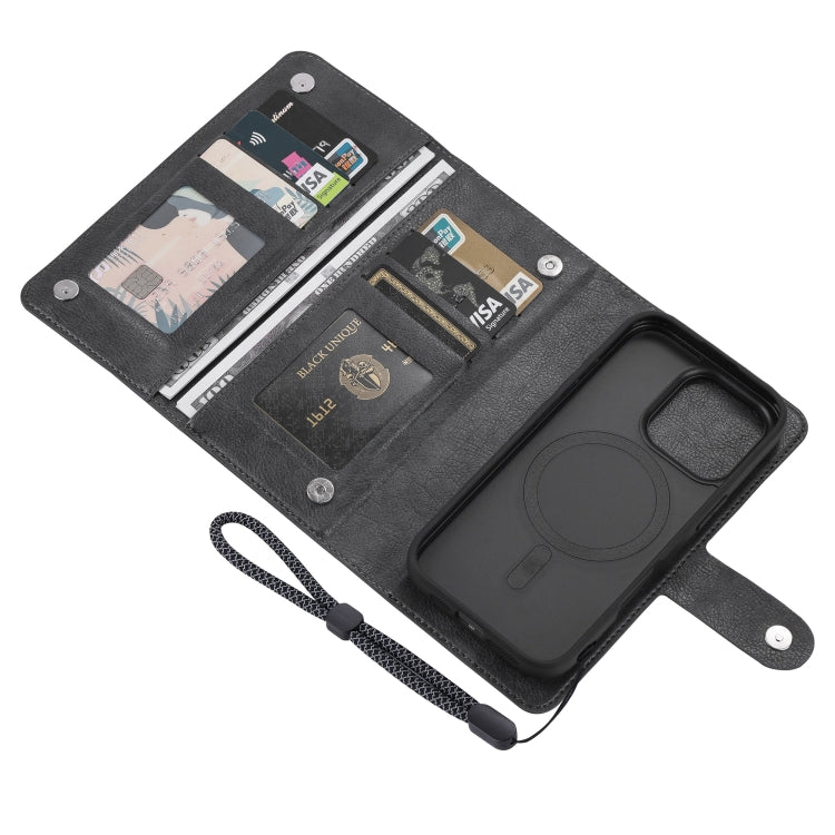 For iPhone 16 Pro ViLi GVA Series MagSafe Magnetic RFID Leather Phone Case(Black) - iPhone 16 Pro Cases by ViLi | Online Shopping South Africa | PMC Jewellery | Buy Now Pay Later Mobicred