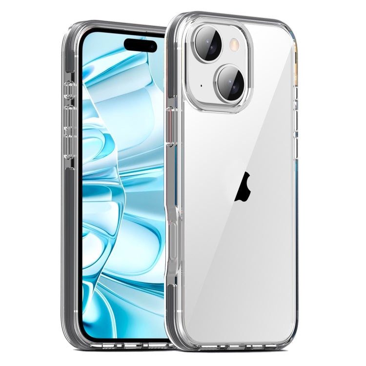 For iPhone 16 TPE Airbag TPU+ PC Full Coverage Phone Case(Grey) - iPhone 16 Cases by PMC TechLife | Online Shopping South Africa | PMC TechLife | Buy Now Pay Later Mobicred