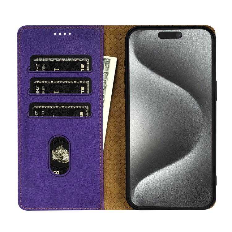 For iPhone 16e N.BEKUS CSJ-P1 Solid Color Leather Phone Case(Purple) - free shipping - PMC TechLife - Order now!