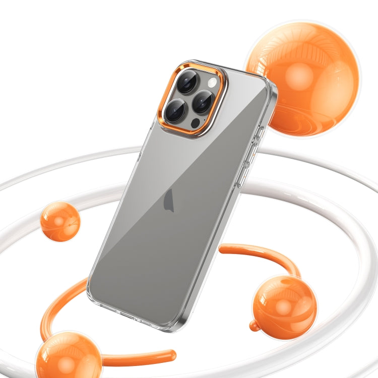 For iPhone 16 Pro Max Ice Feel HD Transparent PC Full Coverage Phone Case(Orange) - iPhone 16 Pro Max Cases by PMC Jewellery | Online Shopping South Africa | PMC Jewellery | Buy Now Pay Later Mobicred