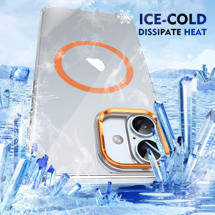 For iPhone 16 Ice Feel HD Transparent MagSafe PC Full Coverage Phone Case(Orange) - iPhone 16 Cases by PMC TechLife | Online Shopping South Africa | PMC TechLife | Buy Now Pay Later Mobicred