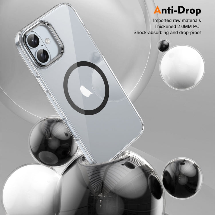 For iPhone 16 Ice Feel HD Transparent MagSafe PC Full Coverage Phone Case(Black) - iPhone 16 Cases by PMC TechLife | Online Shopping South Africa | PMC TechLife | Buy Now Pay Later Mobicred