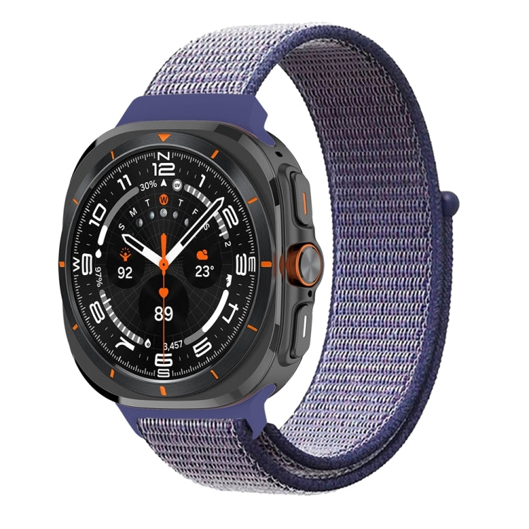 For Samsung Galaxy Watch Ultra 47mm Plastic Connector Nylon Loop Watch Band(Midnight Blue) - Watch Bands by PMC Jewellery | Online Shopping South Africa | PMC Jewellery | Buy Now Pay Later Mobicred