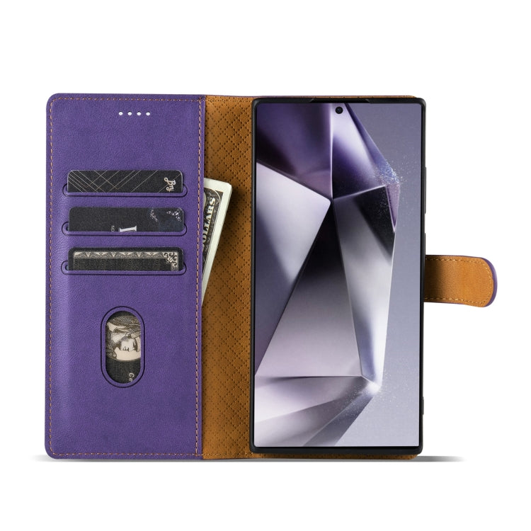 For Samsung Galaxy S24 Ultra 5G N.BEKUS CSJ-P1 Solid Color Leather Phone Case(Purple) - Galaxy S24 Ultra 5G Cases by N.BEKUS | Online Shopping South Africa | PMC Jewellery | Buy Now Pay Later Mobicred