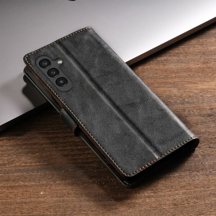 For Samsung Galaxy S24 5G N.BEKUS CSJ-P1 Solid Color Leather Phone Case(Black) - Galaxy S24 5G Cases by N.BEKUS | Online Shopping South Africa | PMC Jewellery | Buy Now Pay Later Mobicred