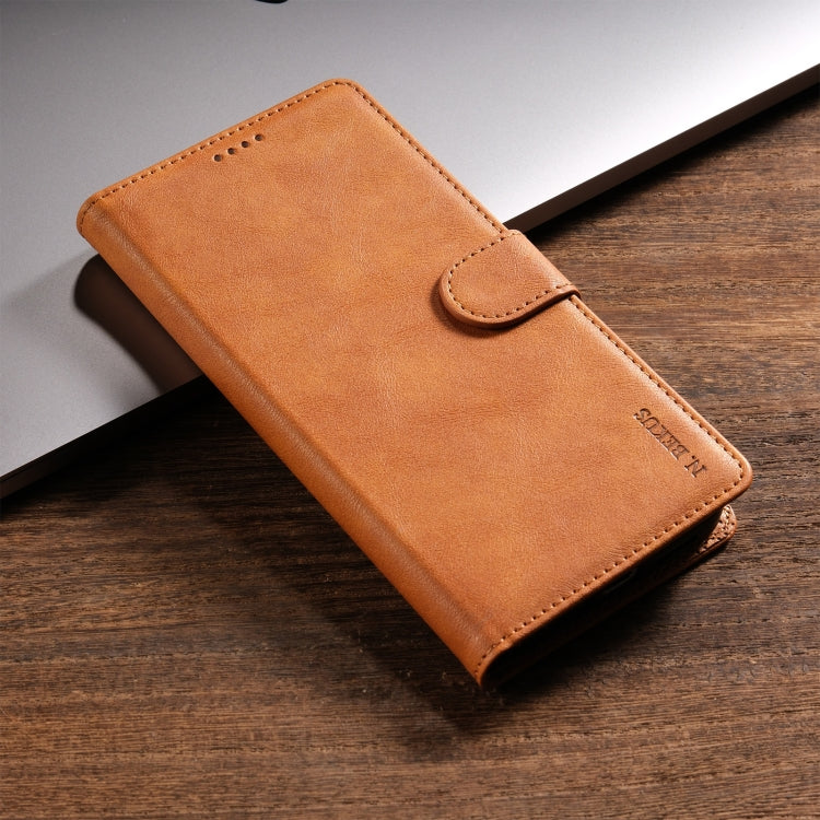 For Samsung Galaxy S24+ 5G N.BEKUS CSJ-P1 Solid Color Leather Phone Case(Brown) - free shipping - PMC Jewellery - Order now!