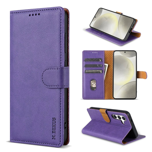 For Samsung Galaxy S24+ 5G N.BEKUS CSJ-P1 Solid Color Leather Phone Case(Purple) - Galaxy S24+ 5G Cases by N.BEKUS | Online Shopping South Africa | PMC Jewellery | Buy Now Pay Later Mobicred