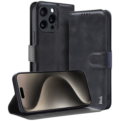 For iPhone 15 Pro Max IMAK Count Series Flip Leather Phone Case(Black) - iPhone 15 Pro Max Cases by imak | Online Shopping South Africa | PMC Jewellery | Buy Now Pay Later Mobicred