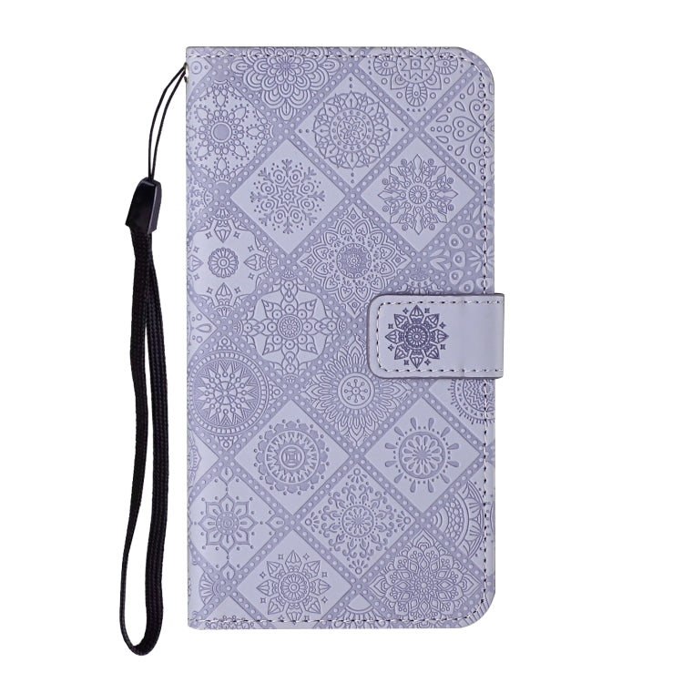 For Samsung Galaxy S25 Ultra 5G Ethnic Style Embossed Pattern Leather Phone Case(Purple) - Galaxy S25 Ultra 5G Cases by PMC Jewellery | Online Shopping South Africa | PMC Jewellery | Buy Now Pay Later Mobicred