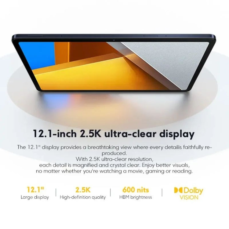 [HK Warehouse] Xiaomi Poco Pad 12.1 inch Tablet PC Global, 8GB+256GB, HyperOS Qualcomm Snapdragon 7s Gen2 Octa Core, 10000mAh Battery(Blue) - Other by Xiaomi | Online Shopping South Africa | PMC Jewellery | Buy Now Pay Later Mobicred