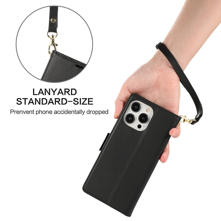 For iPhone 16 Pro Side Buckle RFID Anti-theft Leather Phone Case(Black) - iPhone 16 Pro Cases by PMC TechLife | Online Shopping South Africa | PMC TechLife | Buy Now Pay Later Mobicred