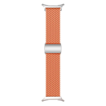 For Samsung Galaxy Watch Ultra 47mm Nylon Loop Magnetic Buckle Watch Band(Orange) - Watch Bands by PMC Jewellery | Online Shopping South Africa | PMC Jewellery | Buy Now Pay Later Mobicred