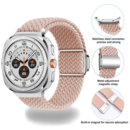 For Samsung Galaxy Watch Ultra 47mm Nylon Loop Magnetic Buckle Watch Band(Orange) - Watch Bands by PMC Jewellery | Online Shopping South Africa | PMC Jewellery | Buy Now Pay Later Mobicred