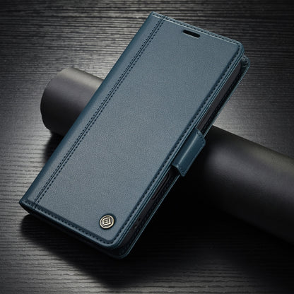 For iPhone 16 Plus LC.IMEEKE Skin-friendly Card Slots Leather Phone Case(Blue) - iPhone 16 Plus Cases by LC.IMEEKE | Online Shopping South Africa | PMC Jewellery | Buy Now Pay Later Mobicred