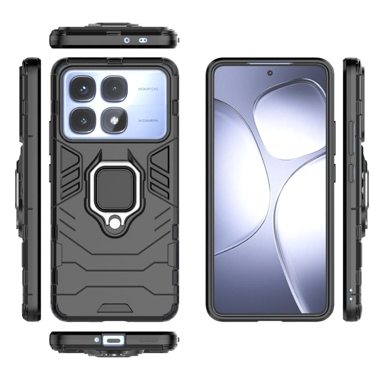 For Redmi K70 Ultra Global Shockproof PC + TPU Holder Phone Case(Black) - free shipping - PMC Jewellery - Order now!