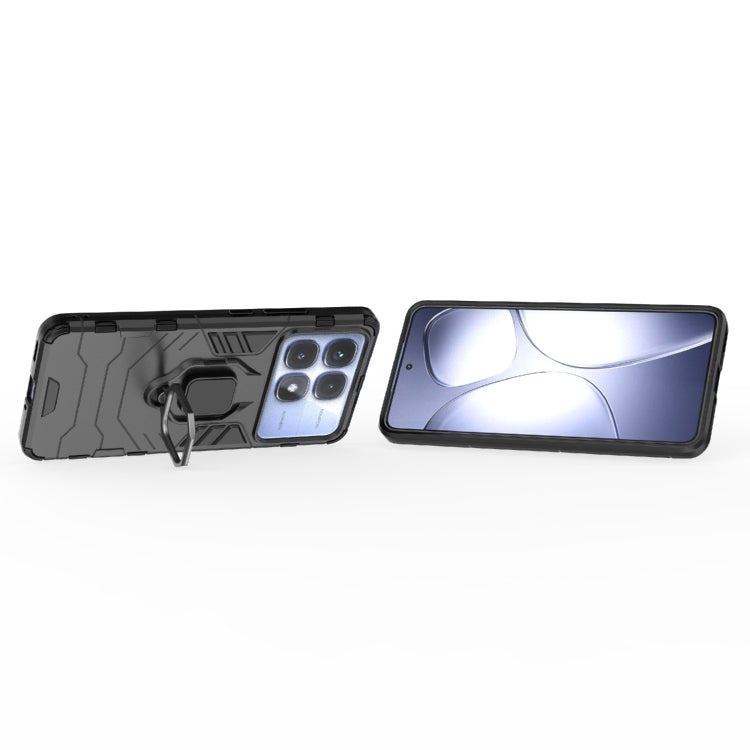 For Redmi K70 Ultra Global Shockproof PC + TPU Holder Phone Case(Black) - free shipping - PMC Jewellery - Order now!