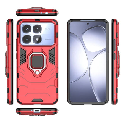 For Redmi K70 Ultra Global Shockproof PC + TPU Holder Phone Case(Red) - Xiaomi Cases by PMC Jewellery | Online Shopping South Africa | PMC Jewellery | Buy Now Pay Later Mobicred