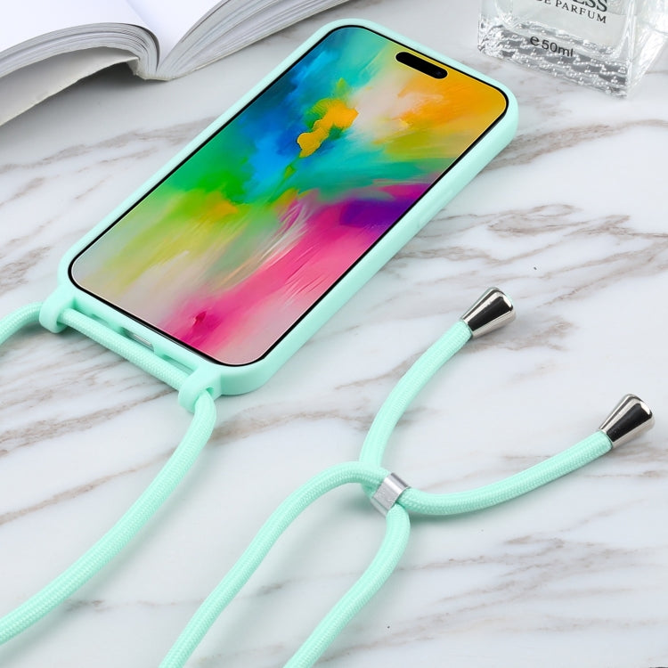 For iPhone 16 Plus Candy Colors TPU Protective Phone Case with Lanyard(Mint Green) - iPhone 16 Plus Cases by PMC TechLife | Online Shopping South Africa | PMC TechLife | Buy Now Pay Later Mobicred