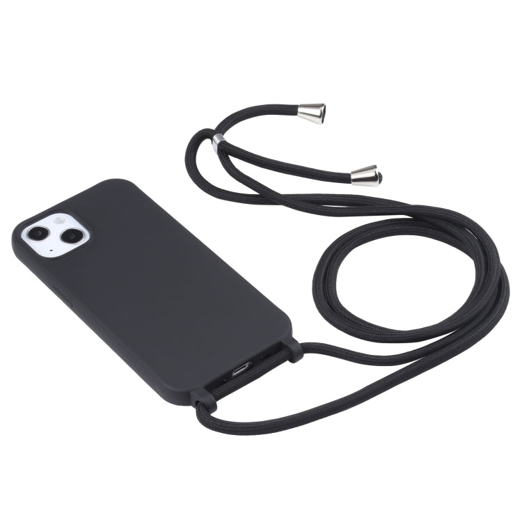 For iPhone 16 Candy Colors TPU Protective Phone Case with Lanyard(Black) - free shipping - PMC TechLife - Order now!