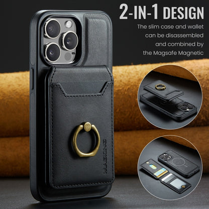 For iPhone 15 Plus DG.MING K1 MagSafe Detachable Wallet RFID Back Cover Phone Case(Black) - iPhone 15 Plus Cases by DG.MING | Online Shopping South Africa | PMC Jewellery | Buy Now Pay Later Mobicred