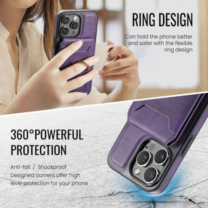 For iPhone 15 Plus DG.MING K1 MagSafe Detachable Wallet RFID Back Cover Phone Case(Purple) - iPhone 15 Plus Cases by DG.MING | Online Shopping South Africa | PMC Jewellery | Buy Now Pay Later Mobicred