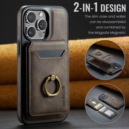 For iPhone 14 Plus DG.MING K1 MagSafe Detachable Wallet RFID Back Cover Phone Case(Coffee) - iPhone 14 Plus Cases by DG.MING | Online Shopping South Africa | PMC Jewellery | Buy Now Pay Later Mobicred