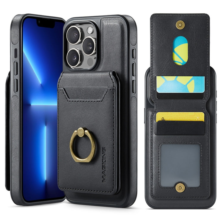 For iPhone 13 Pro Max DG.MING K1 MagSafe Detachable Wallet RFID Back Cover Phone Case(Black) - iPhone 13 Pro Max Cases by DG.MING | Online Shopping South Africa | PMC Jewellery | Buy Now Pay Later Mobicred