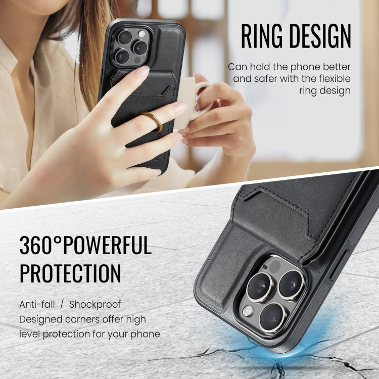 For iPhone 13 Pro DG.MING K1 MagSafe Detachable Wallet RFID Back Cover Phone Case(Black) - iPhone 13 Pro Cases by DG.MING | Online Shopping South Africa | PMC Jewellery | Buy Now Pay Later Mobicred