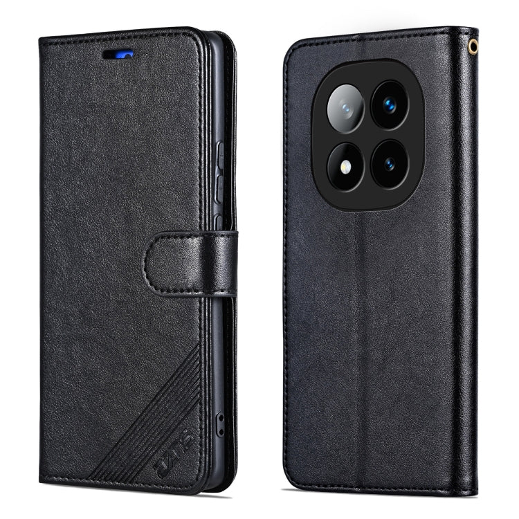 For Redmi Note 14 Pro+ 5G AZNS Sheepskin Texture Flip Leather Phone Case(Black) - Note 14 Pro+ Cases by AZNS | Online Shopping South Africa | PMC Jewellery | Buy Now Pay Later Mobicred