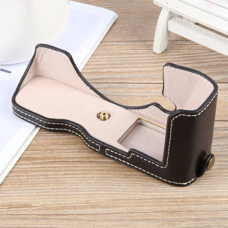 For Nikon ZFC Glossy PU Leather Camera Half Case Base(Black) - Half Case by PMC TechLife | Online Shopping South Africa | PMC TechLife | Buy Now Pay Later Mobicred