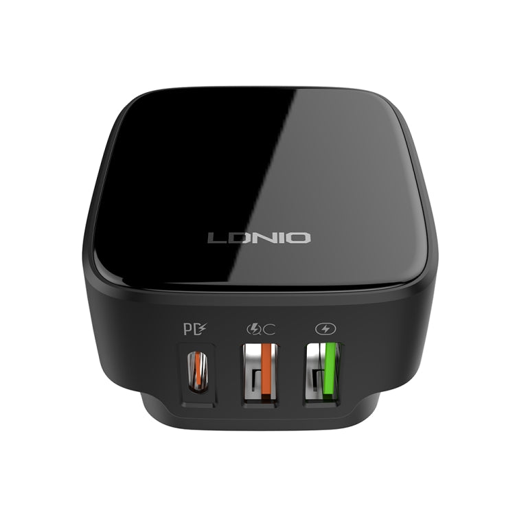 LDNIO Q334 32W Type-C + Dual USB Port Charger with 1m USB-C / Type-C Data Cable, Plug Type:US Plug(Black) - USB Charger by LDNIO | Online Shopping South Africa | PMC Jewellery | Buy Now Pay Later Mobicred