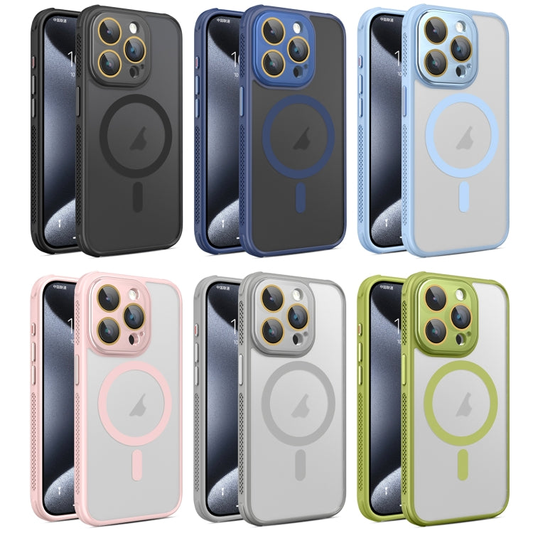 For iPhone 16 Hardware Side Cooling Skin Feel Frosted MagSafe Magnetic Phone Case with Lens Film(Black) - iPhone 16 Cases by PMC TechLife | Online Shopping South Africa | PMC TechLife | Buy Now Pay Later Mobicred