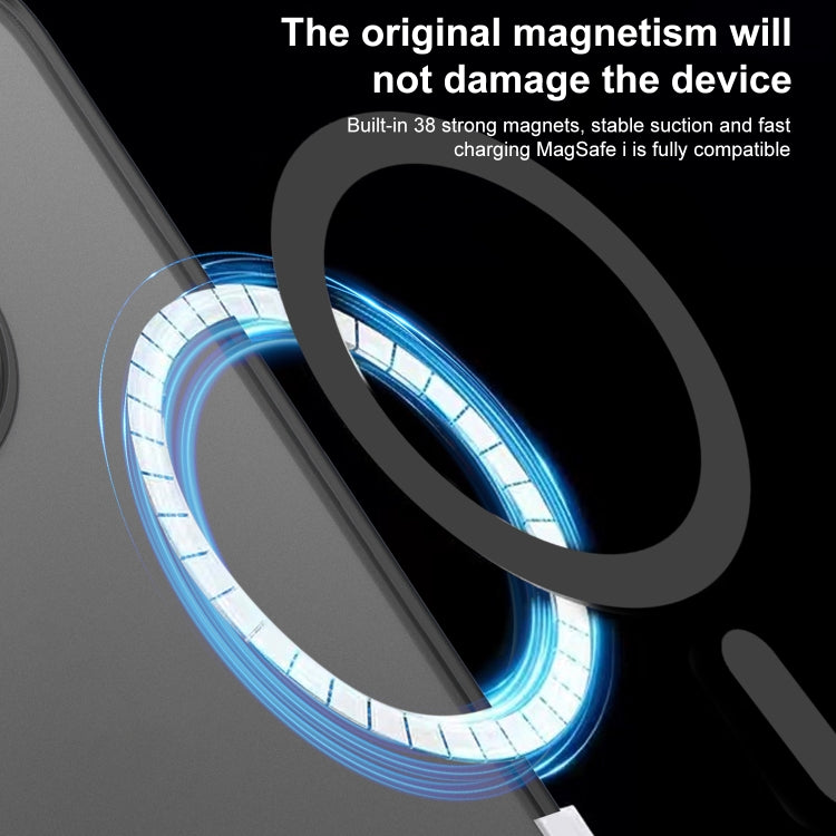 For iPhone 16 Hardware Side Cooling Skin Feel Frosted MagSafe Magnetic Phone Case with Lens Film(Black) - iPhone 16 Cases by PMC TechLife | Online Shopping South Africa | PMC TechLife | Buy Now Pay Later Mobicred