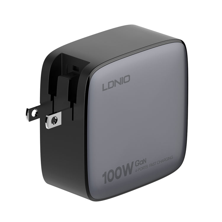 LDNIO Q408 100W GaN USB+3 USB-C / Type-C Interface Charger with 1m 100W USB-C / Type-C to USB-C / Type-C Data Cable, Plug Type:US Plug(Black) - USB Charger by LDNIO | Online Shopping South Africa | PMC Jewellery | Buy Now Pay Later Mobicred