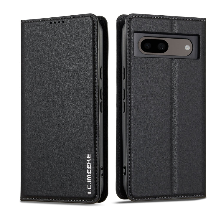 For Google Pixel 8 LC.IMEEKE L1 Series Frosted Fine Texture PU Phone Case(Black) - Google Cases by LC.IMEEKE | Online Shopping South Africa | PMC Jewellery | Buy Now Pay Later Mobicred