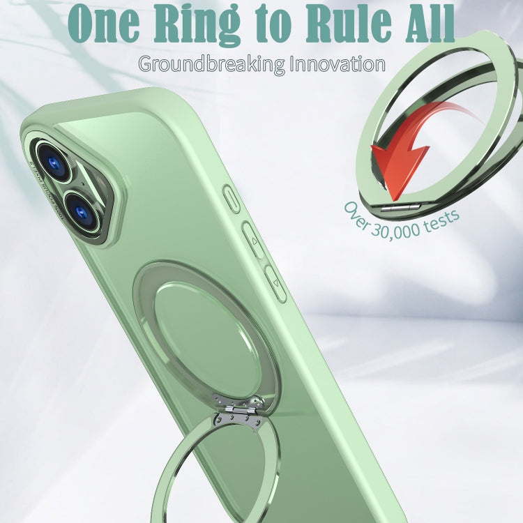 For iPhone 16 Wing Series MagSafe Magnetic Ring Holder Phone Case(Avocado Green) - iPhone 16 Cases by PMC Jewellery | Online Shopping South Africa | PMC Jewellery | Buy Now Pay Later Mobicred