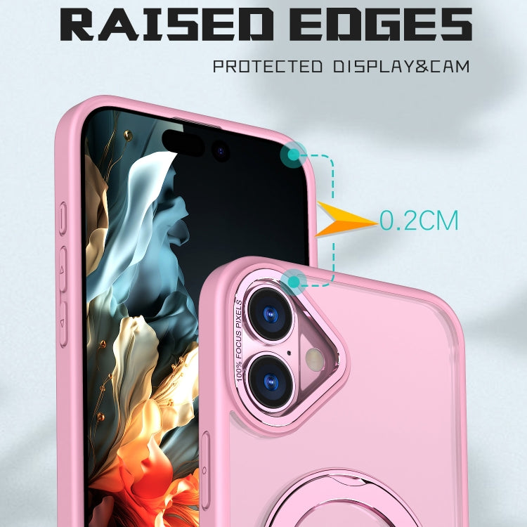 For iPhone 16 Wing Series MagSafe Magnetic Ring Holder Phone Case(Pink) - iPhone 16 Cases by PMC Jewellery | Online Shopping South Africa | PMC Jewellery | Buy Now Pay Later Mobicred